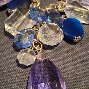 Chic Blue and Purple Gemstone Bracelet